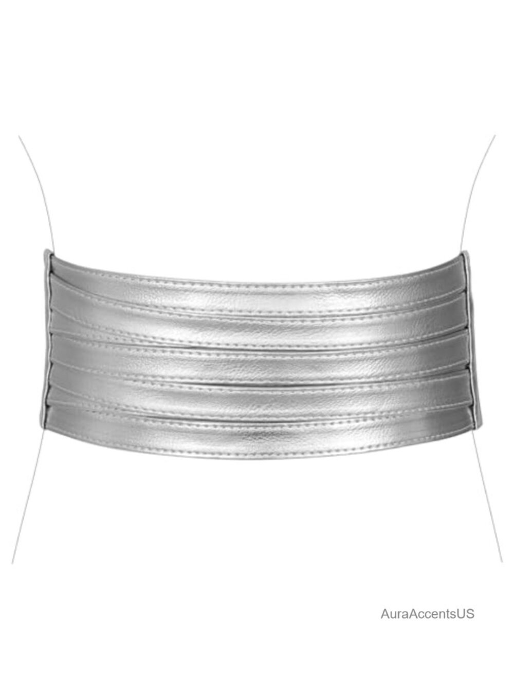 Women Faux Leather Braided Waist Belt Elastic Stretch Wide Belt for Dress
